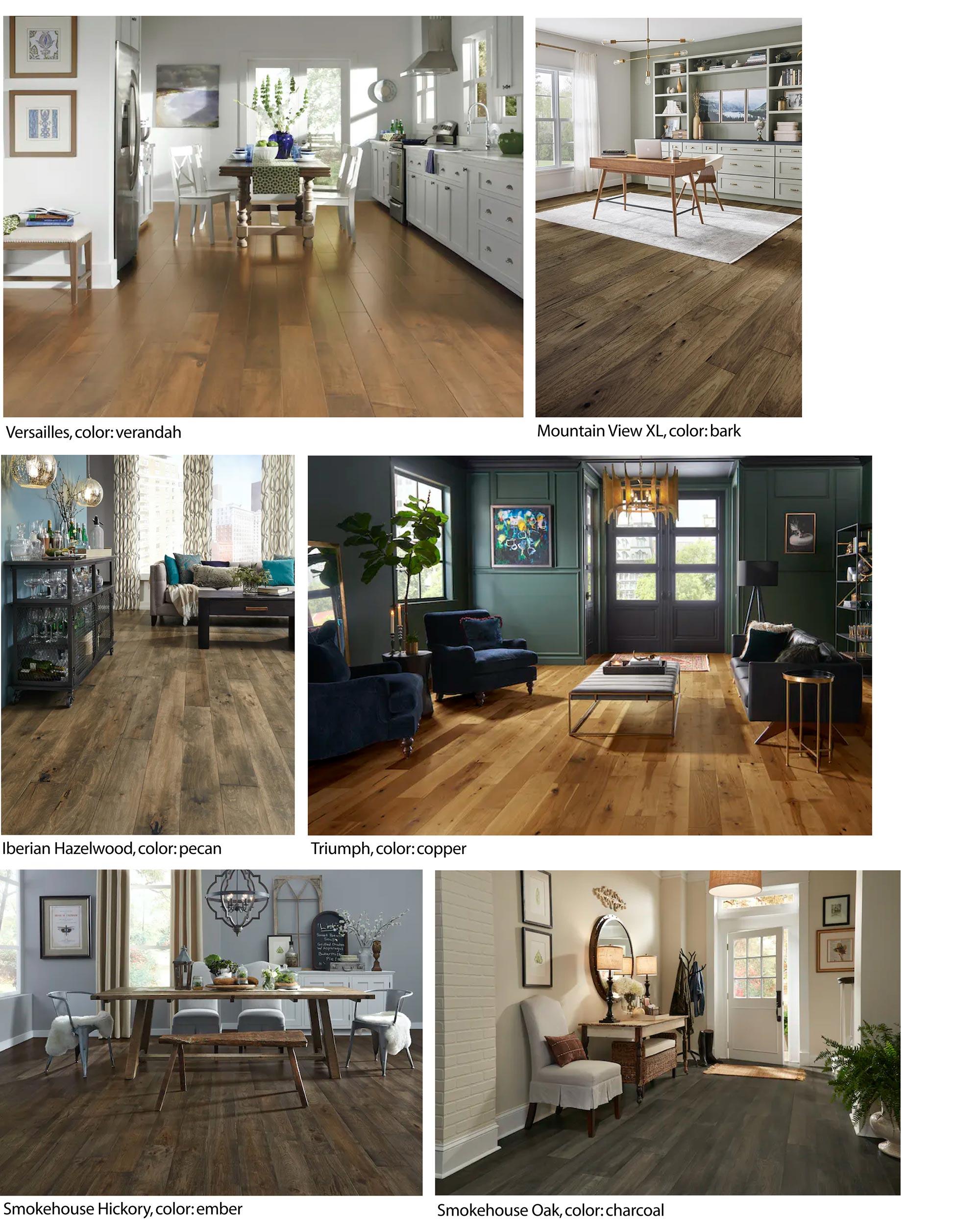 Versailles, Mountain View XL, Iberian Hazelwood, Triumph, Smokehouse Hickory, Smokehouse Oak