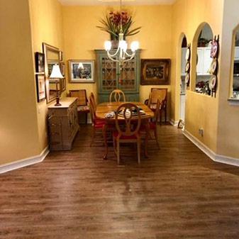 Vinyl plank installation by Naples Abbey Carpet & Floor.