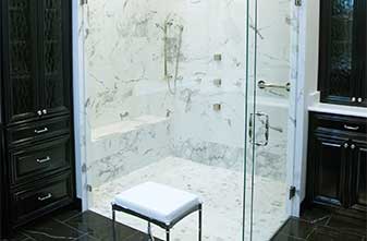 Master Bath Remodel completed by Simmons Floor Covering in Denton