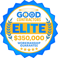 Good Contractors Elite Badge - $350,000 Warranty guarantee - Simmon's Floor Covering Denton, TX
