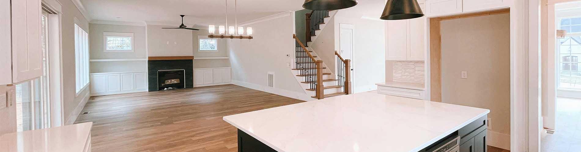 New build home with hardwood floors